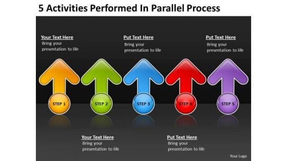 5 Activities Performed In Parallel Process Tanning Salon Business Plan PowerPoint Templates