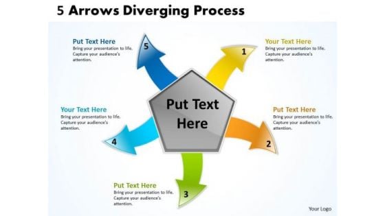 5 Arrows Diverging Concept Process Pie Network PowerPoint Slides 5 Arrows Diverging Concept Process Pie Network PowerPoint Slides