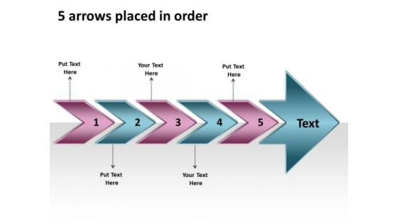 5 Arrows Placed In Order What Is Flow Chart Used For PowerPoint Templates