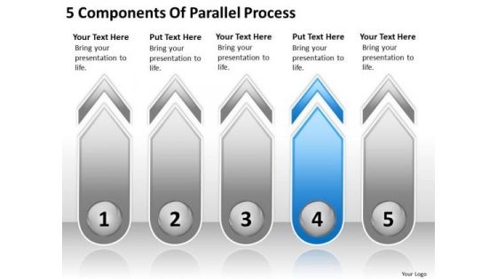 5 Components Of Parallel Process Model Business Plan PowerPoint Templates