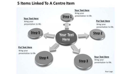 5 Items Linked To A Centre Business Plan Creation PowerPoint Templates 5 Items Linked To A Centre Business Plan Creation PowerPoint Templates