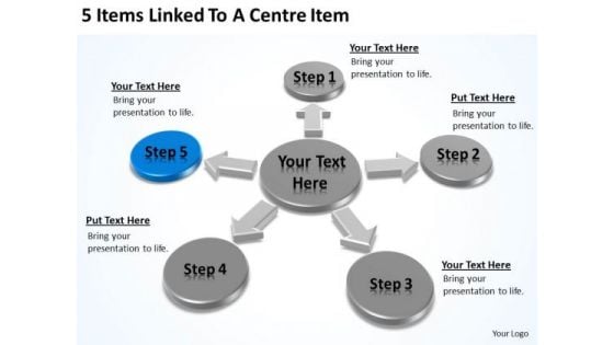 5 Items Linked To A Centre Examples Of Business Plan Outline PowerPoint Templates 5 Items Linked To A Centre Examples Of Business Plan Outline PowerPoint Templates