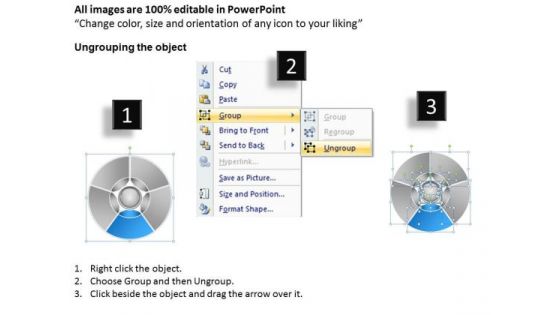 5 Sequence Makes Circle Business Plan PowerPoint Templates