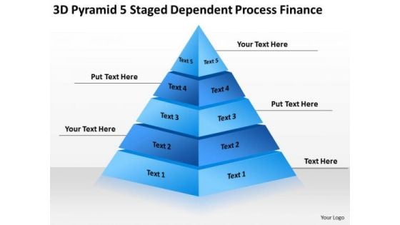 5 Staged Dependent Process Finance Ppt Business Plan Company Description PowerPoint Templates