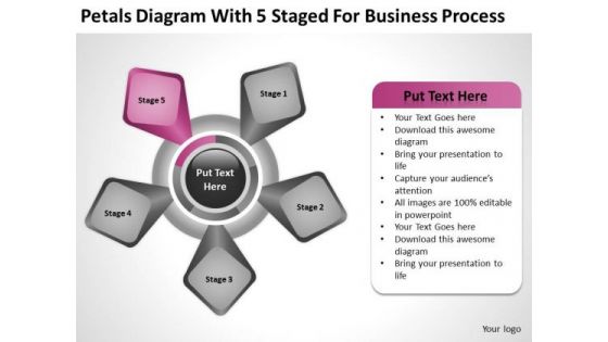 5 Staged For Business Process Ppt Plans Non Profit Organizations PowerPoint Slides