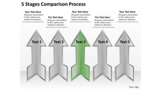 5 Stages Comparison Process Great Business Plan Examples PowerPoint Templates