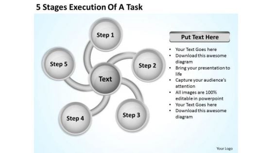 5 Stages Execution Of Business Plans PowerPoint Templates