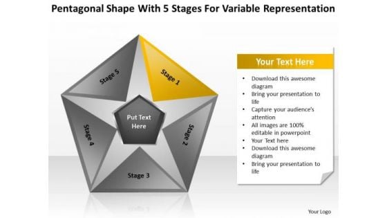 5 Stages For Variable Representation Sample Business Continuity Plan PowerPoint Templates