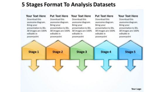 5 Stages Format To Analysis Datasets Simple Business Plan Template PowerPoint Slides