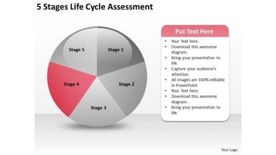 5 Stages Life Cycle Assesment Business Plans Template PowerPoint Templates