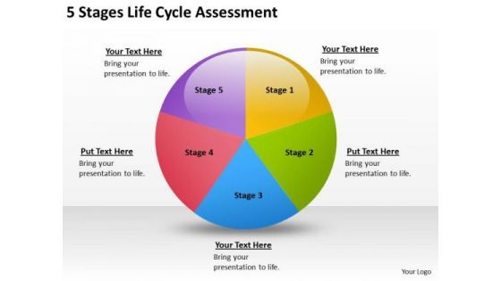 5 Stages Life Cycle Assesment How To Start Writing Business Plan PowerPoint Templates