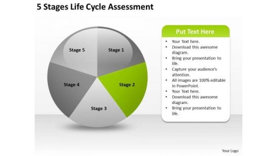 5 Stages Life Cycle Assesment Small Business Plan Samples PowerPoint Slides