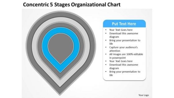 5 Stages Organisational Chart Ppt Financial Business Plan Template PowerPoint Templates