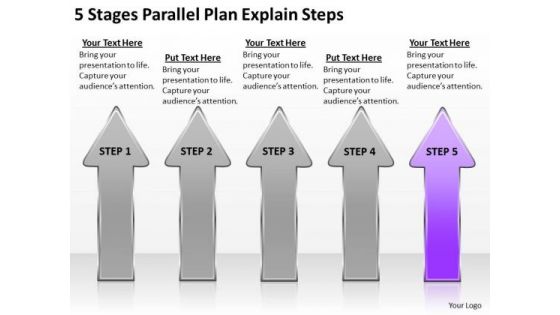 5 Stages Parallel Plan Explain Steps Ppt Example Business Outline PowerPoint Slides