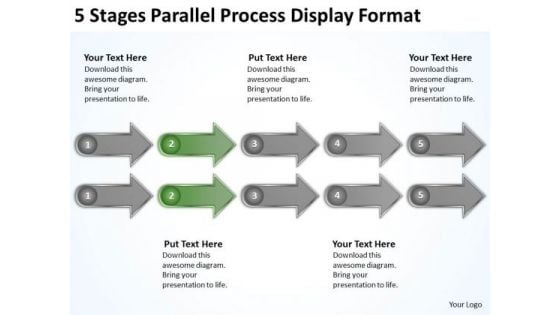 5 Stages Parallel Process Display Format Laundromat Business Plan PowerPoint Templates