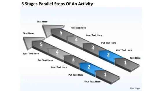 5 Stages Parallel Steps Of An Activity Personal Business Plan PowerPoint Slides