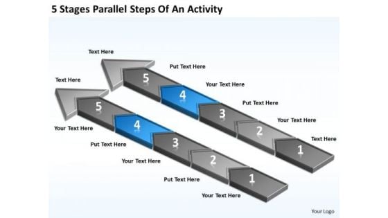 5 Stages Parallel Steps Of An Activity Tutoring Business Plan PowerPoint Templates