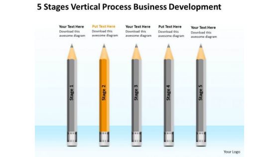 5 Stages Vertical Process Business Development Ppt New Plan PowerPoint Templates