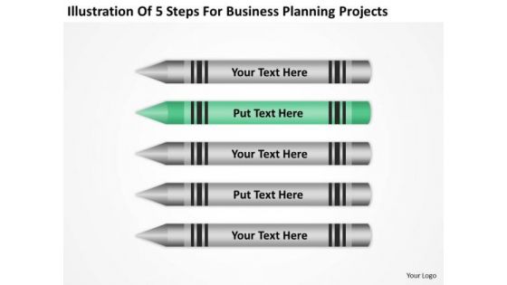 5 Steps For Business Planning Projects Ppt Format PowerPoint Templates