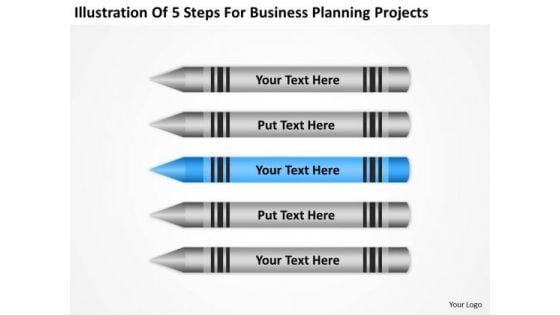 5 Steps For Business Planning Projects Ppt PowerPoint Slides