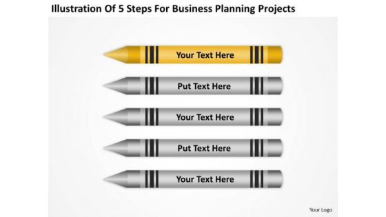 5 Steps For Business Planning Projects Ppt Strategy PowerPoint Templates
