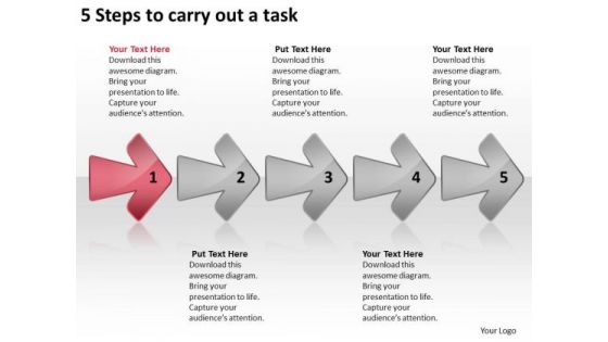 5 Steps To Carry Out Task Business Process Flow Chart Examples PowerPoint Templates