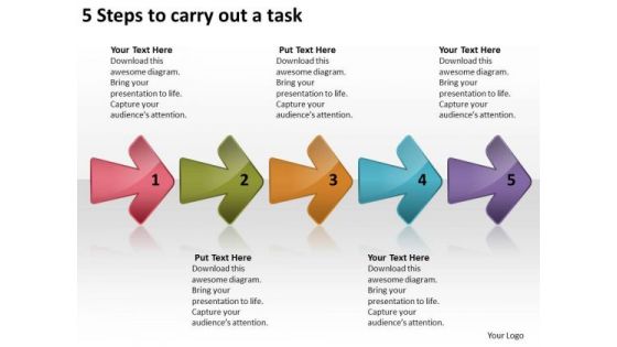 5 Steps To Carry Out Task Flow Charting PowerPoint Templates