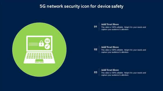 5G Network Security Icon For Device Safety Sample Pdf