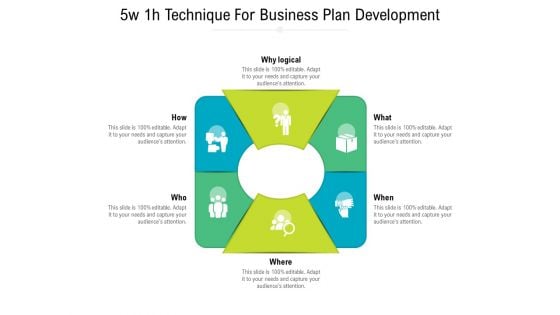 5w 1h Technique For Business Plan Development Ppt PowerPoint Presentation Portfolio Layouts PDF