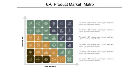 6X6 Product Market Matrix Ppt PowerPoint Presentation Icon Design Ideas