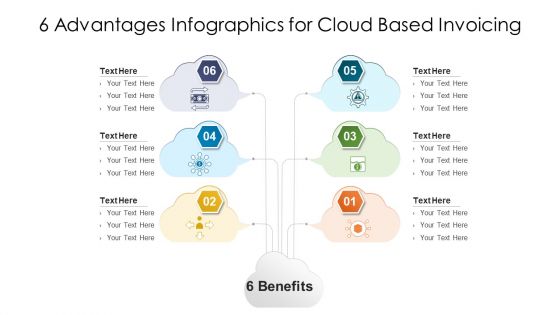 6 Advantages Infographics For Cloud Based Invoicing Ppt PowerPoint Presentation Icon Inspiration PDF