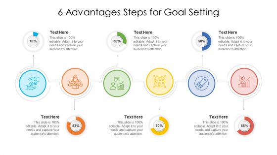 6 Advantages Steps For Goal Setting Ppt PowerPoint Presentation Gallery Background Designs PDF