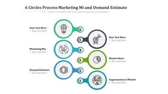 6 Circles Process Marketing Mi And Demand Estimate Ppt PowerPoint Presentation Icon Slides PDF