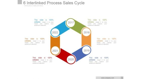 6 Interlinked Process Sales Cycle Ppt PowerPoint Presentation Backgrounds