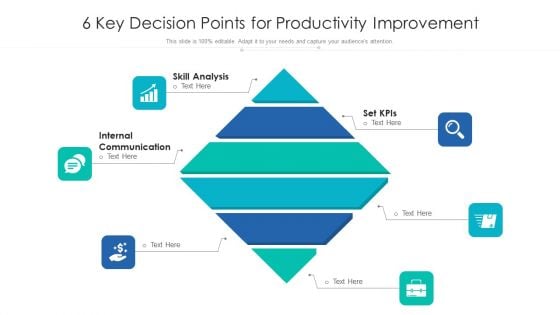 6 Key Decision Points For Productivity Improvement Ppt PowerPoint Presentation File Show PDF