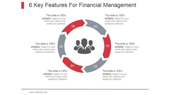 6 Key Features For Financial Management Ppt PowerPoint Presentation Guidelines