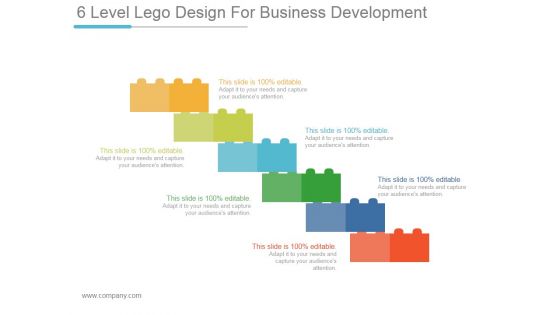 6 Level Lego Design For Business Development Ppt PowerPoint Presentation Images