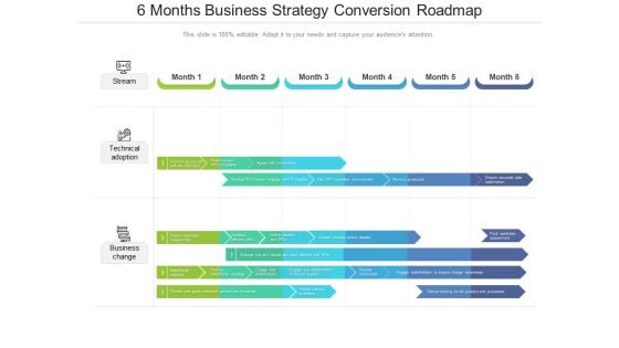 6 Months Business Strategy Conversion Roadmap Structure