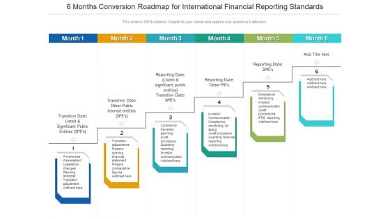 6 Months Conversion Roadmap For International Financial Reporting Standards Summary