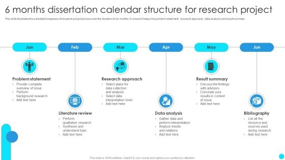 6 Months Dissertation Calendar Structure For Research Project Microsoft PDF