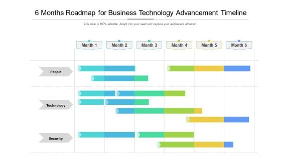 6 Months Roadmap For Business Technology Advancement Timeline Elements