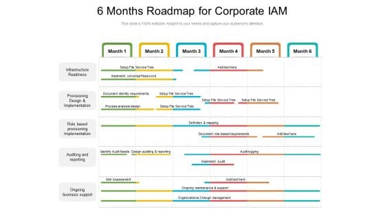 6 Months Roadmap For Corporate IAM Pictures