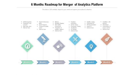 6 Months Roadmap For Merger Of Analytics Platform Professional