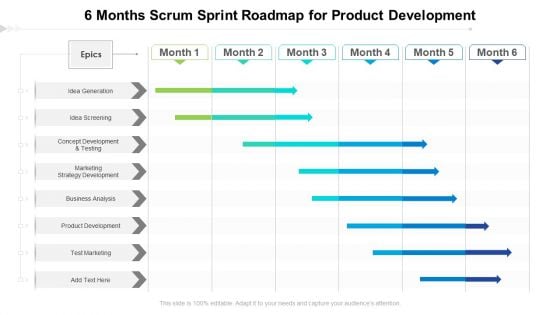 6 Months Scrum Sprint Roadmap For Product Development Rules