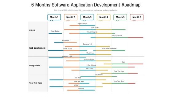 6 Months Software Application Development Roadmap Inspiration