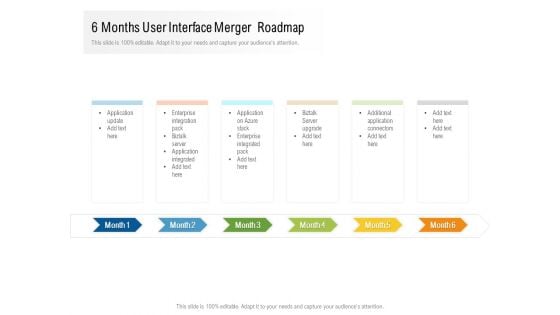 6 Months User Interface Merger Roadmap Diagrams 6 Months User Interface Merger Roadmap Diagrams