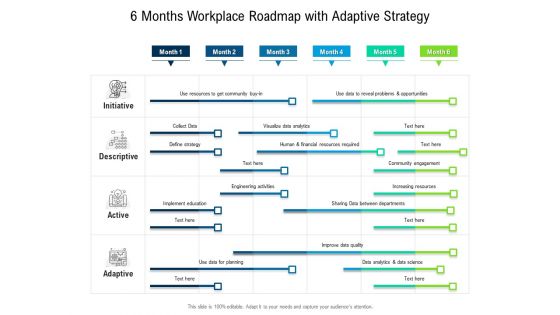 6 Months Workplace Roadmap With Adaptive Strategy Portrait 6 Months Workplace Roadmap With Adaptive Strategy Portrait