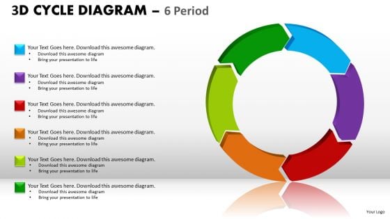 6 Periods Cycle Diagrams PowerPoint Ppt Slides