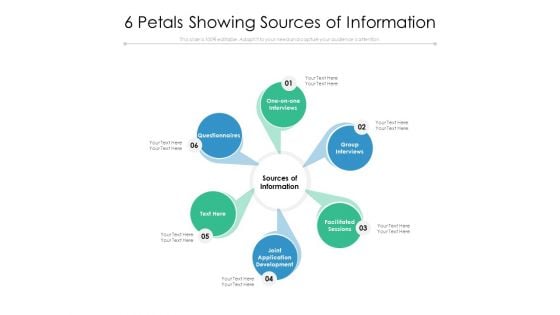 6 Petals Showing Sources Of Information Ppt PowerPoint Presentation Slides Visuals PDF 6 Petals Showing Sources Of Information Ppt PowerPoint Presentation Slides Visuals PDF