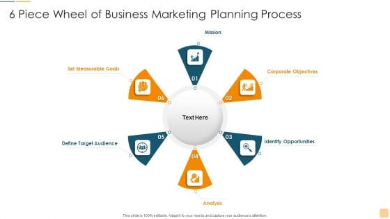 6 Piece Wheel Of Business Marketing Planning Process Ppt Styles Clipart Images PDF